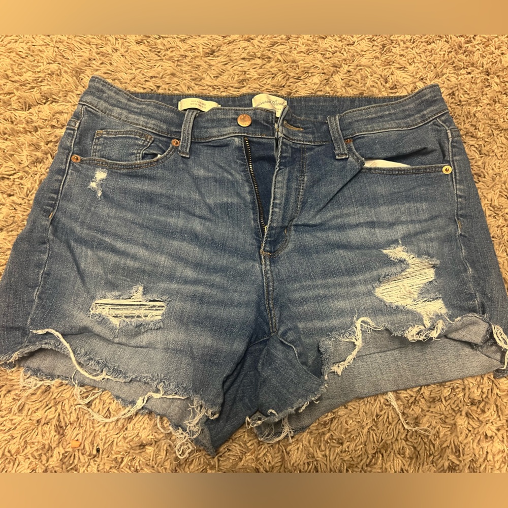 Universal Thread high rise midi denim shorts